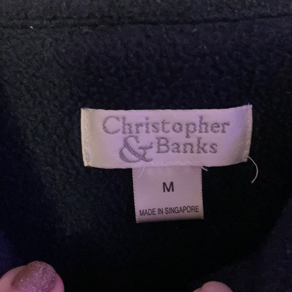 Christopher & Banks fleece button down sweater - Picture 5 of 9